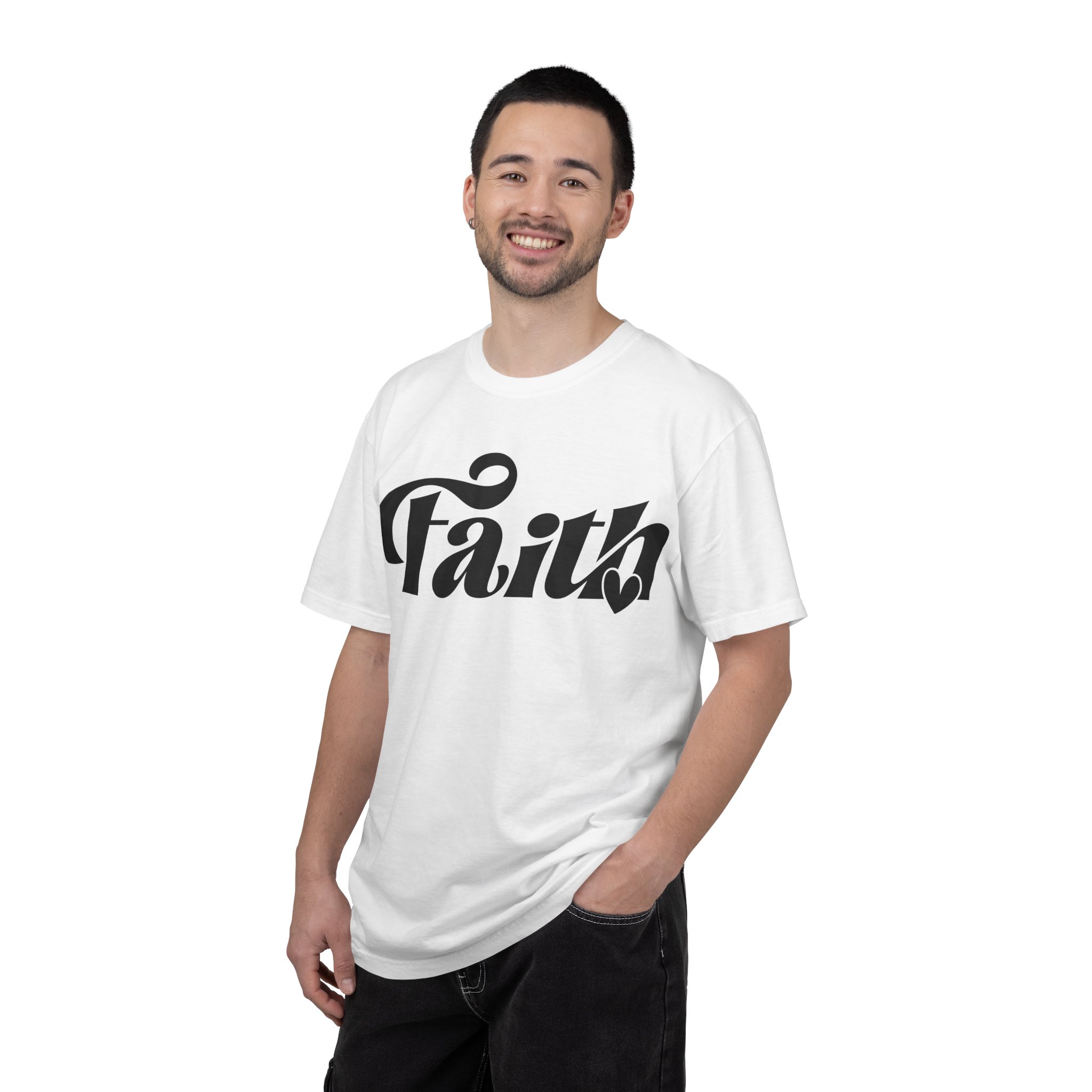 faith graphic t shirt — vintage script faith tee