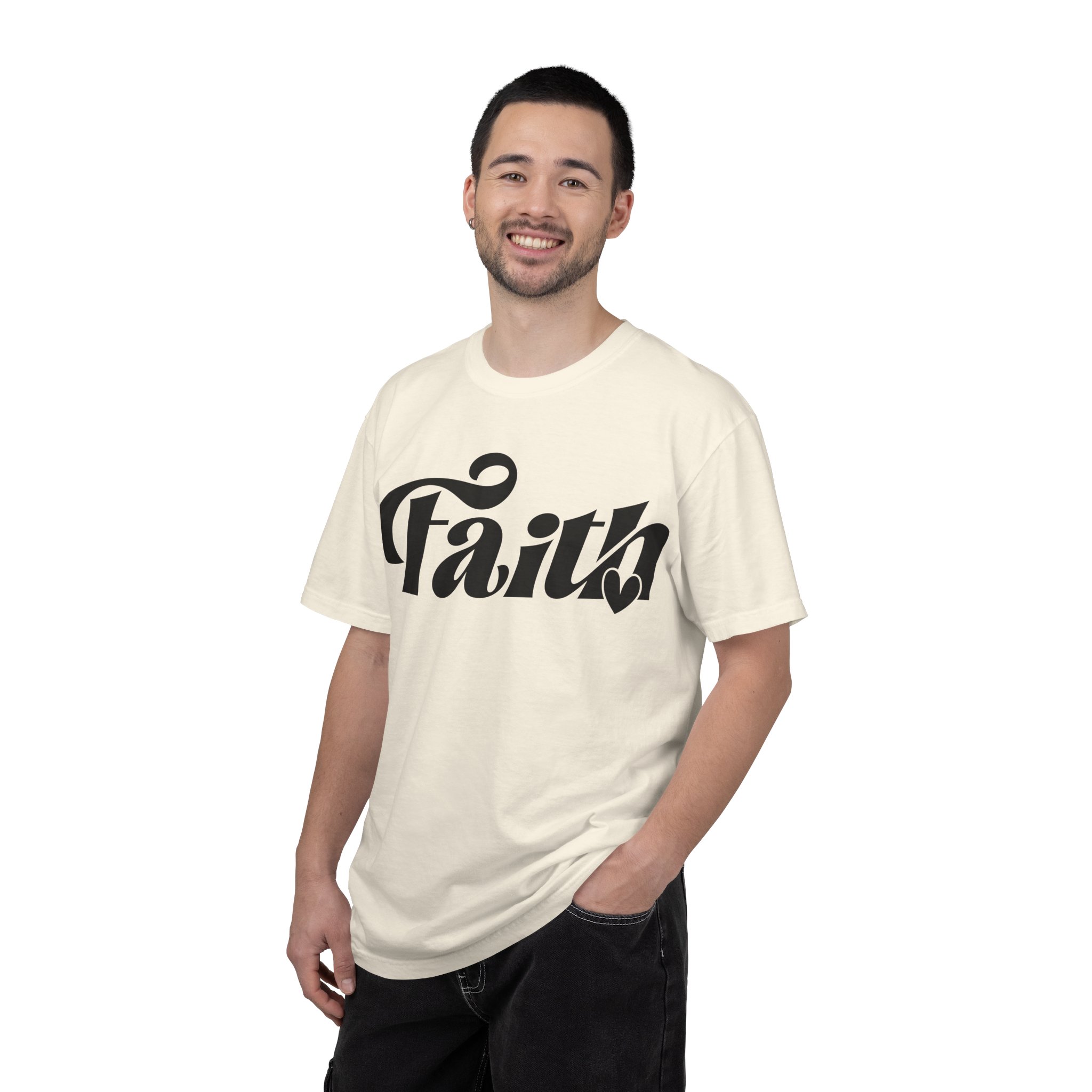 faith graphic t shirt — vintage script faith tee