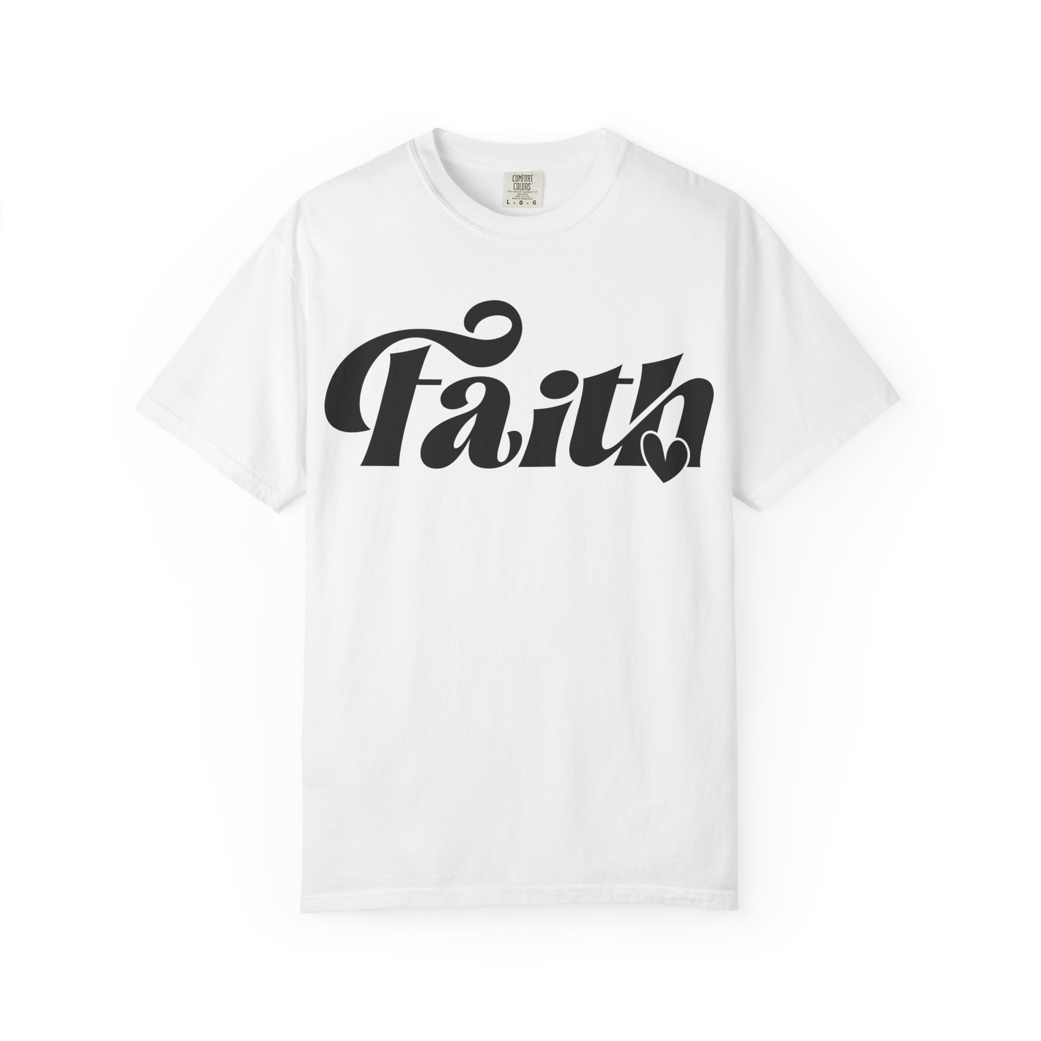 faith graphic t shirt — vintage script faith tee